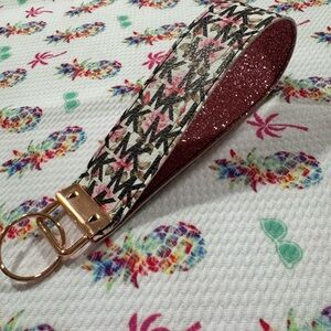 Michael Kors Pink and Gold Keychain
